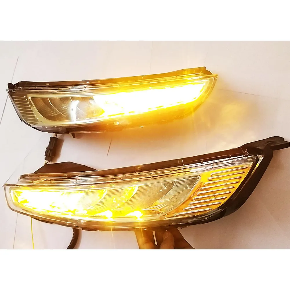 Hyundai Venue 2019 - 2022 Headlight LED DRL Daytime Running Light with Moving Matrix Turn Signal - Set of 2Pcs