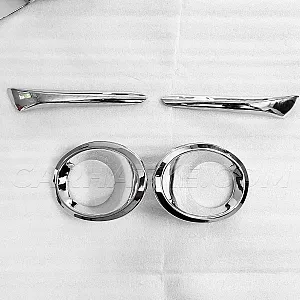 Maruti Suzuki New Baleno 2nd Generation 2022 Onward Fog Lamp Chrome Ring Cover Trim  With Lip Set Of 2
