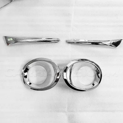 Maruti Suzuki New Baleno 2nd Generation 2022 Onward Fog Lamp Chrome Ring Cover Trim  With Lip Set Of 2
