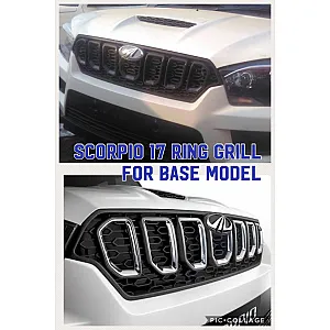 High Quality O.E Type Chrome Front Ring Grill For Mahindra Scorpio New 2017 Onward Set Of 7