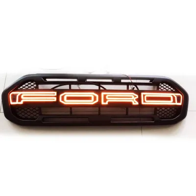 Ford Logo Style Front Grill With LED Lights For New Endeavour 2019 in High Quality ABS Plastic