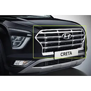 Hyundai New Creta 2020 Onwards Chrome Front Grill Complete (Ring and Slats)