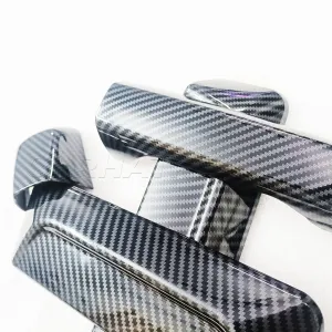 Cnleague Door Handle Cover for Mahindra Thar & Roxx - Black Carbon