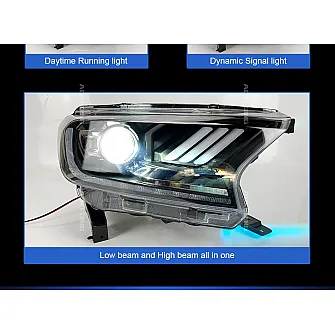 Ford Endeavour Facelift 2019 Modified Headlight with Drl and Projector Lamp (Set of 2Pcs.)