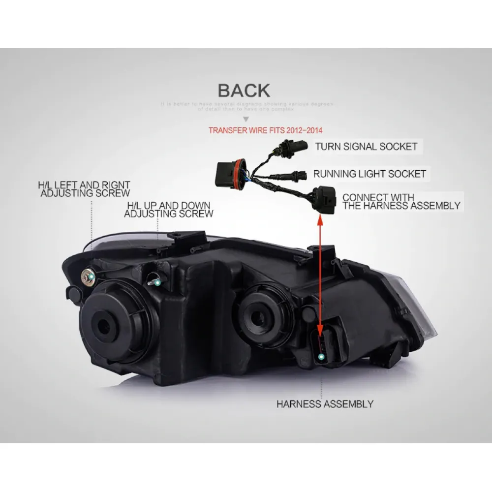 Volkswagen Polo Modified Headlight with Drl and Projector Lamp (Set of 2Pcs.)