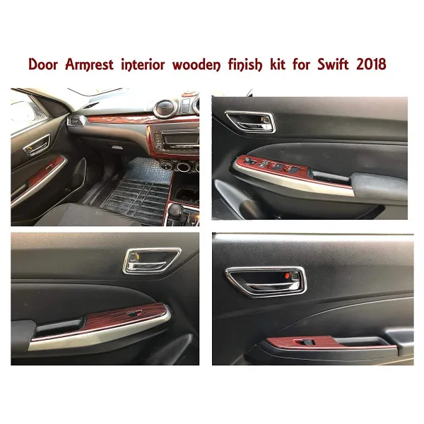 Maruti Suzuki New Swift 2018 Interior Show Chrome and Wooden Combo Kit 15 Pcs Maruti Suzuki New Swift 2018 Interior Show Chrome and Wooden Combo Kit 15 Pcs