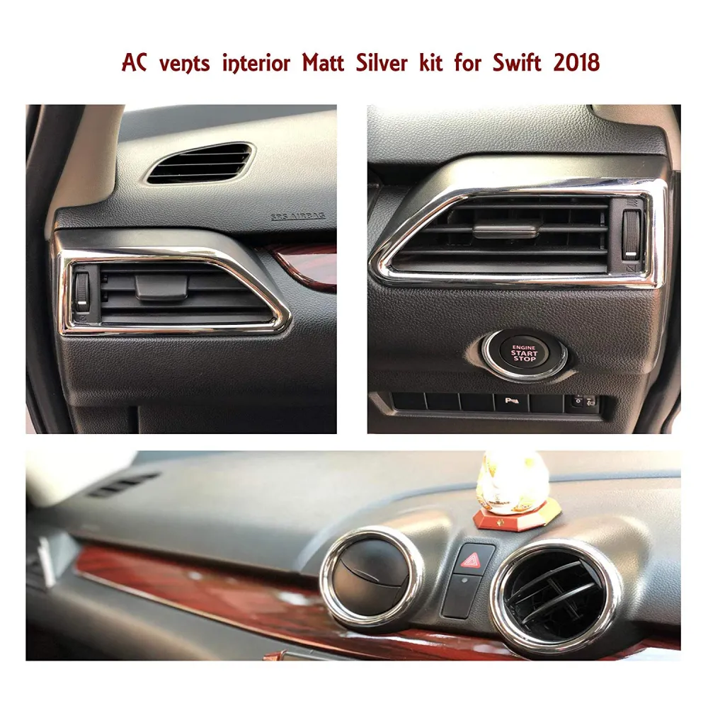 Maruti Suzuki New Swift 2018 Interior Show Chrome and Wooden Combo Kit 15 Pcs