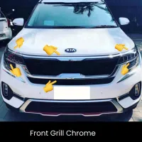 Cnleague Kia Seltos 2019-23 Front Grill Outer Chrome Trim