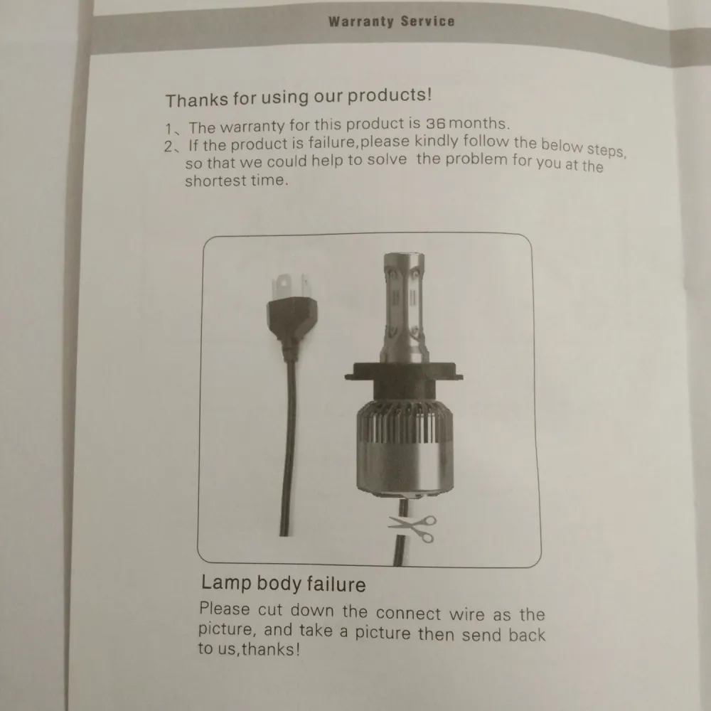 Original NightEye H4 LED Bulb High /Low Beam 72W 6500K