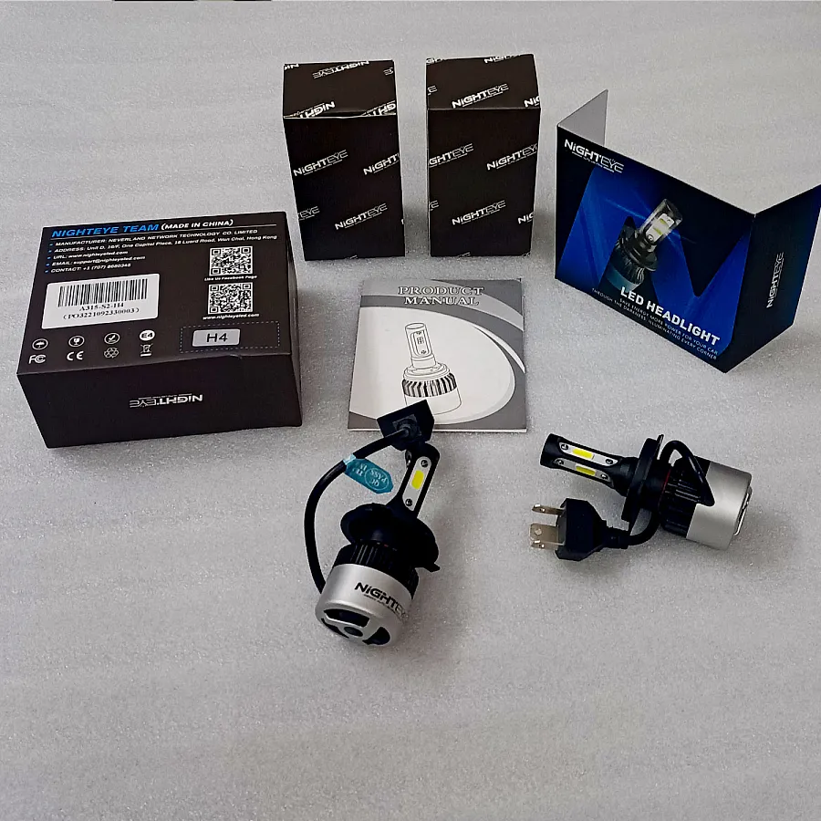 Original NightEye H4 LED Bulb High /Low Beam 72W 6500K