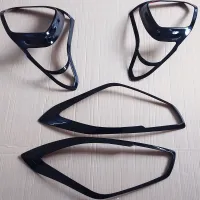 New Swift 2018 Head and Tail Light Outer Trims Glossy Black 