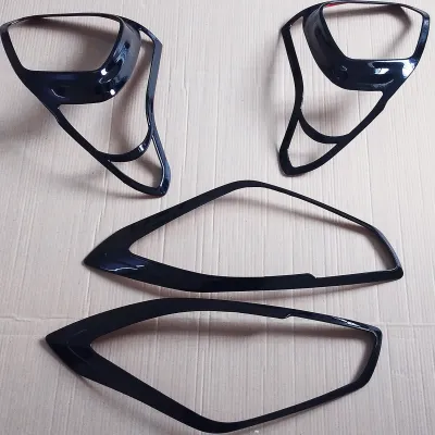 New Swift 2018 Head and Tail Light Outer Trims Glossy Black 