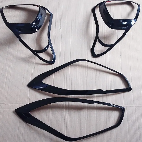 New Swift 2018 Head and Tail Light Outer Trims Glossy Black 