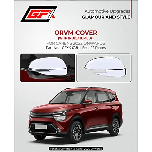 GFX Kia Carens 2022 Onward ORVM Chrome Cover with Indicator Cut Set of 2 GFX Kia Carens 2022 Onward ORVM Chrome Cover with Indicator Cut Set of 2