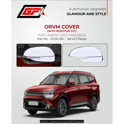 GFX Kia Carens 2022 Onward ORVM Chrome Cover with Indicator Cut Set of 2