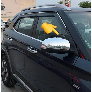 Galio ORVM Mirror Chrome Cover for Hyundai Venue 2019 Onwards - With Indicator Cut Galio ORVM Mirror Chrome Cover for Hyundai Venue 2019 Onwards - With Indicator Cut
