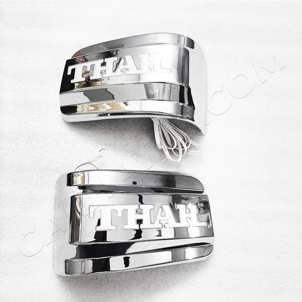 Cnleague Mirror Indicator Lights for Mahindra Thar & Roxx - Chrome Finish