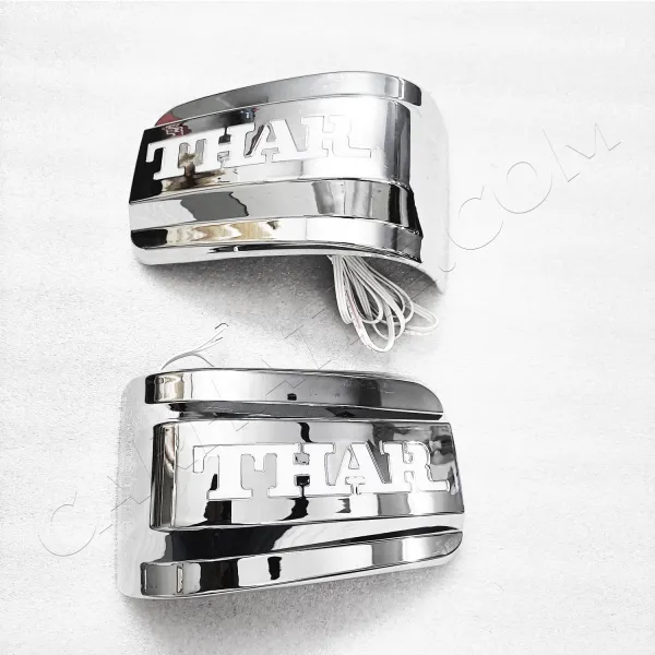 Cnleague Side Mirror LED Indicator Lights for Mahindra Thar Roxx 2024 Onwards - Chrome Finish Cnleague Side Mirror LED Indicator Lights for Mahindra Thar Roxx 2024 Onwards - Chrome Finish