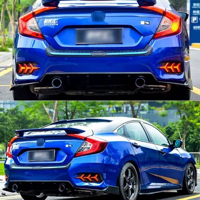 Honda New Civic 2019 Bumper LED Reflector Lights in Arrow Style (Set of 2Pcs.)