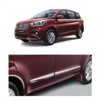 Maruti Suzuki New Ertiga 2018 Custom Fit Chrome Side Skirt Beeding Set Of 4