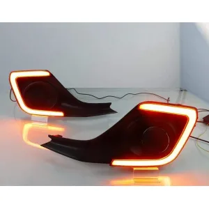 Maruti Suzuki Swift 2018 Onwards LED DRL Daytime Running Light With Matrix Turn Signal (Set of 2Pcs.)