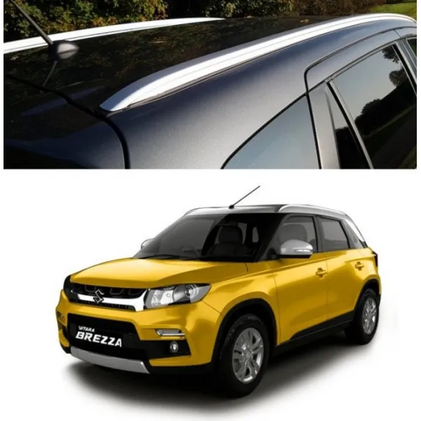 Roof Rail For Maruti Suzuki Brezza 2016-2022 - Silver Color Roof Rail For Maruti Suzuki Brezza 2016-2022 - Silver Color