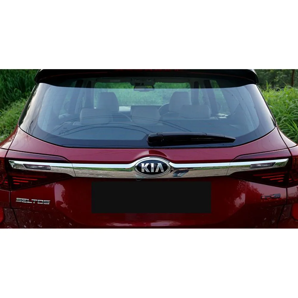 Cnleague Number Plate Chrome Garnish for  Kia Seltos 2019-21 - Old Logo