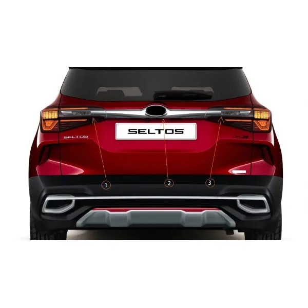 Cnleague Number Plate Chrome Garnish for  Kia Seltos 2019-21 - Old Logo