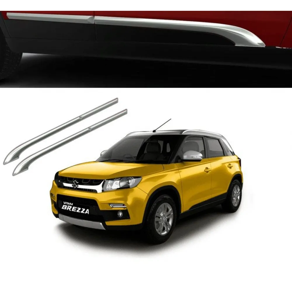 Maruti New Vitara Brezza 2020 Door Chrome Side Beading Beading Trims (Upper side)