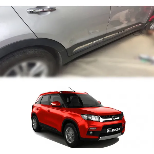 Maruti Vitara Brezza Door Chrome Side Beading Beading Trims (Lower side)