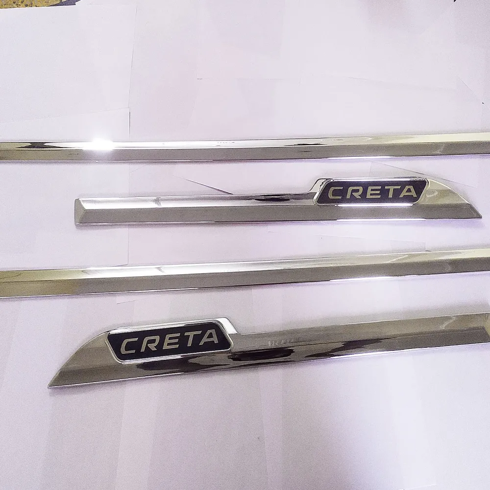 Hyundai New Creta 2020 Chrome Door Side Beading  Set Of 4 - Imported