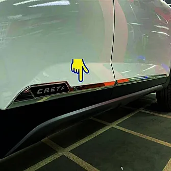 Hyundai New Creta 2020 Chrome Door Side Beading  Set Of 4 - Imported