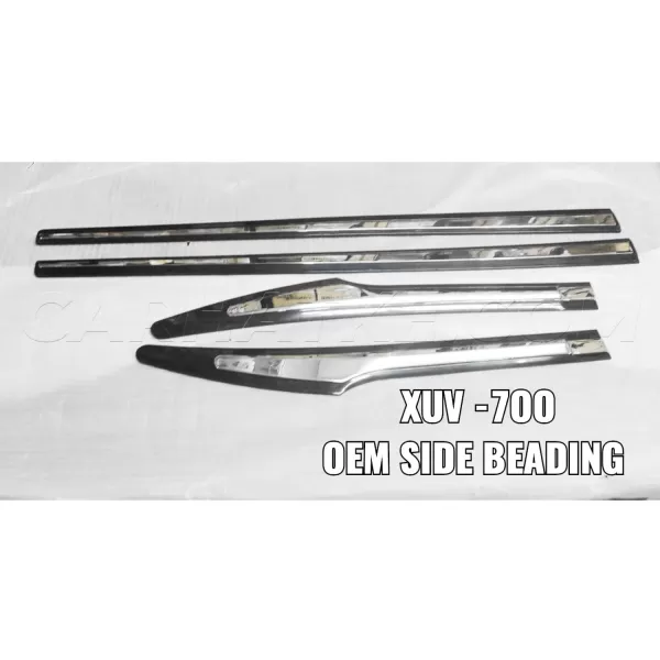 Mahindra XUV 700 Onwards OEM Chrome Door Side Beading (Set of 4Pcs.) Mahindra XUV 700 Onwards OEM Chrome Door Side Beading (Set of 4Pcs.)