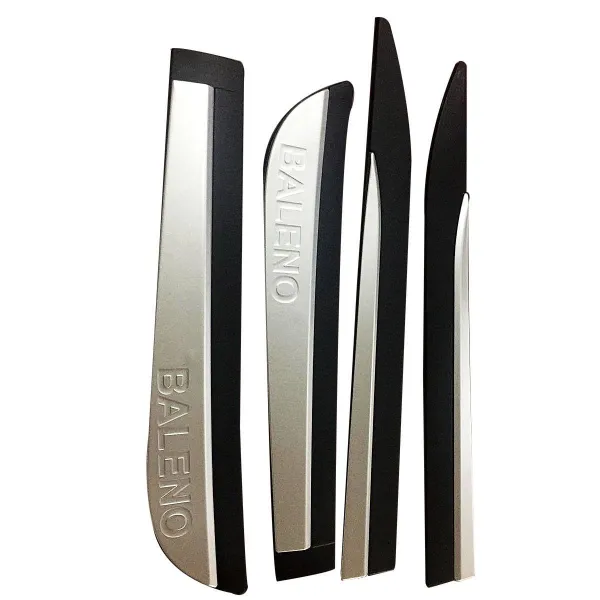 Maruti New Baleno Door Side Cladding (Black & Silver)