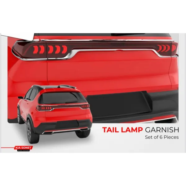 Kia Sonet Chrome Garnish Trims 17 Pieces Combo Kit Kia Sonet Chrome Garnish Trims 17 Pieces Combo Kit