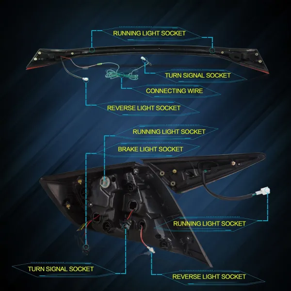 Honda New Civic 2017 Onwards Modified LED Tail Lights with Rear Led Spoiler