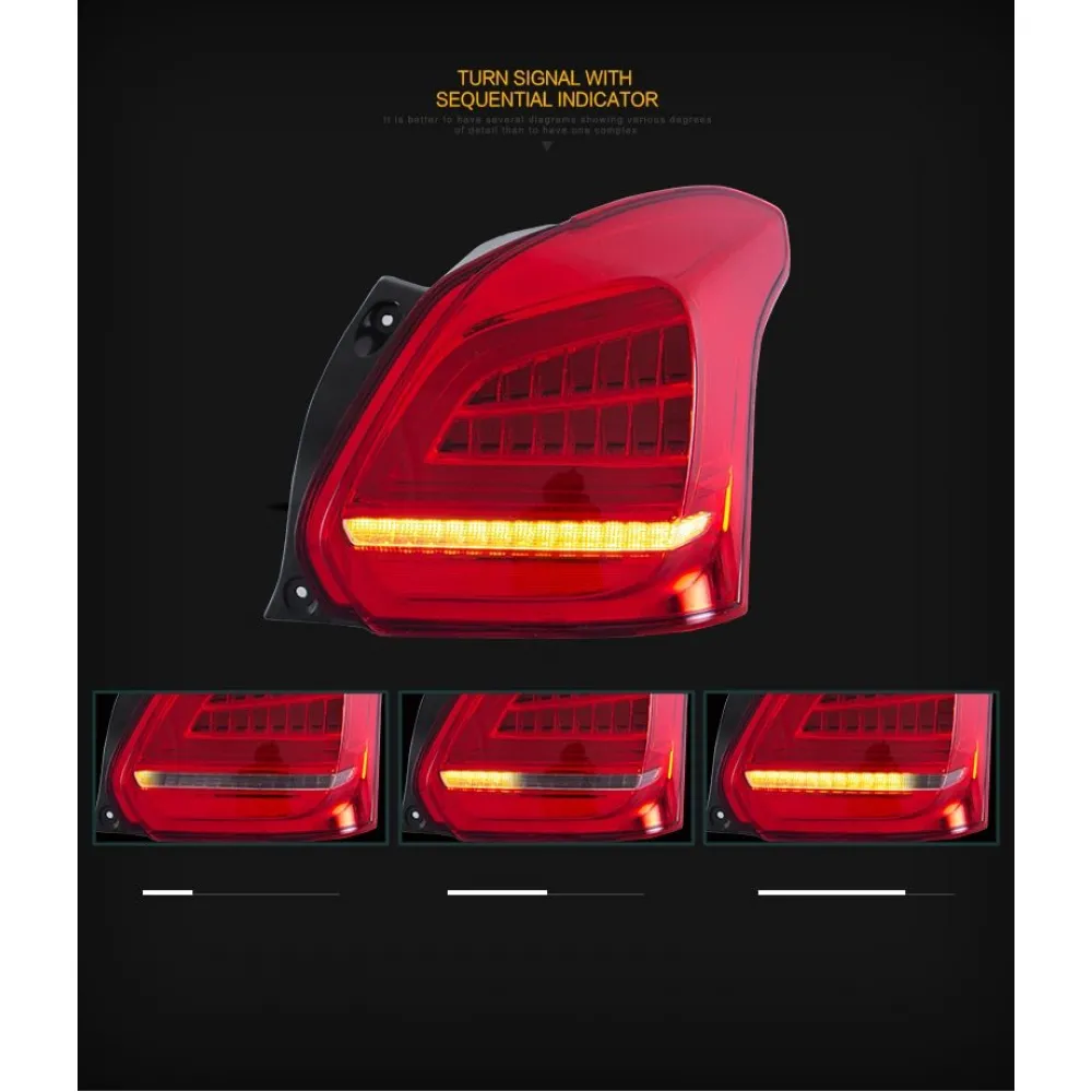 Maruti Suzuki Swift 2018 Onwards Modified LED Tail Light - S Class Design