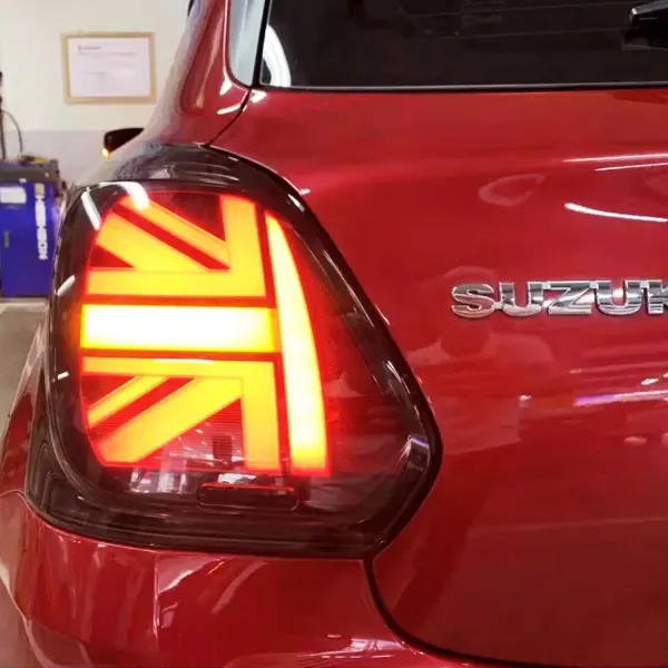 Mini Cooper Design Modified LED Tail lights for Maruti Suzuki Swift 2018 Onwards - Smoke Glass