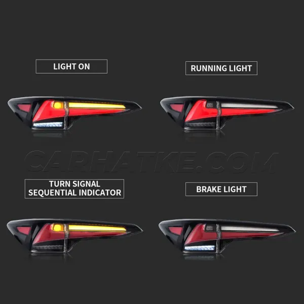 Toyota Fortuner 2016 Onwards Modified Lexus Style LED Tail Light With Matrix Indicator Edition (Set of 2Pcs.)