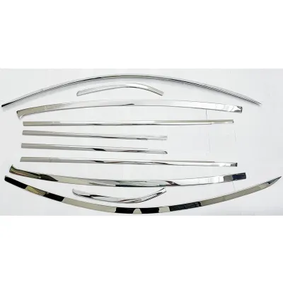 Nissan Sunny Full Window Chrome Garnish Trims (Set Of 10Pcs.)