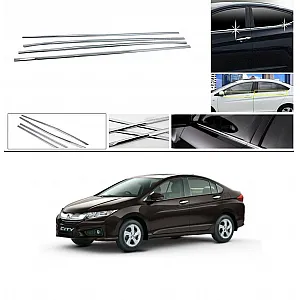 Honda City 2014-2020 Lower Window Chrome Garnish Trims (Set Of 4Pcs.)
