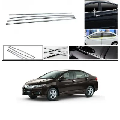 Honda City 2014-2020 Lower Window Chrome Garnish Trims (Set Of 4Pcs.)