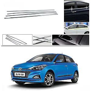Hyundai i20 Elite 2018-2020 Lower Window Chrome Garnish Trims (Set of 4Pcs.)