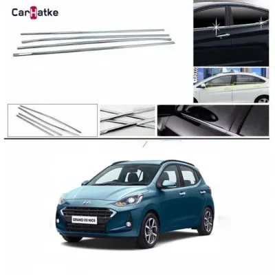 Hyundai Grand i10 Nios Onwards Lower Window Chrome Garnish Trims (Set Of 6 Pcs.)