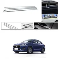Maruti New Dzire 2017 Lower Window Chrome Garnish Trims (Set Of 4Pcs.)