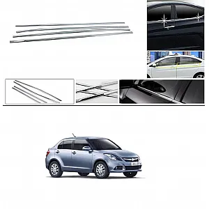 Maruti Swift Dzire Old Lower Window Chrome Garnish Trims (Set of 6Pcs.)