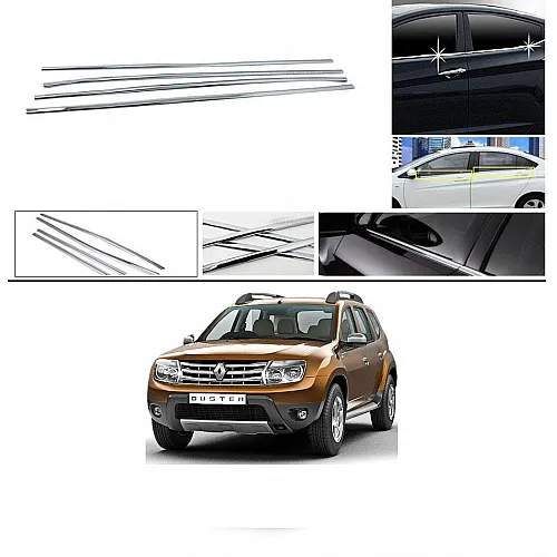 Renault Duster Window Rale Renault Duster Lower Window Chrome Garnish Trims (Set of 4Pcs.)