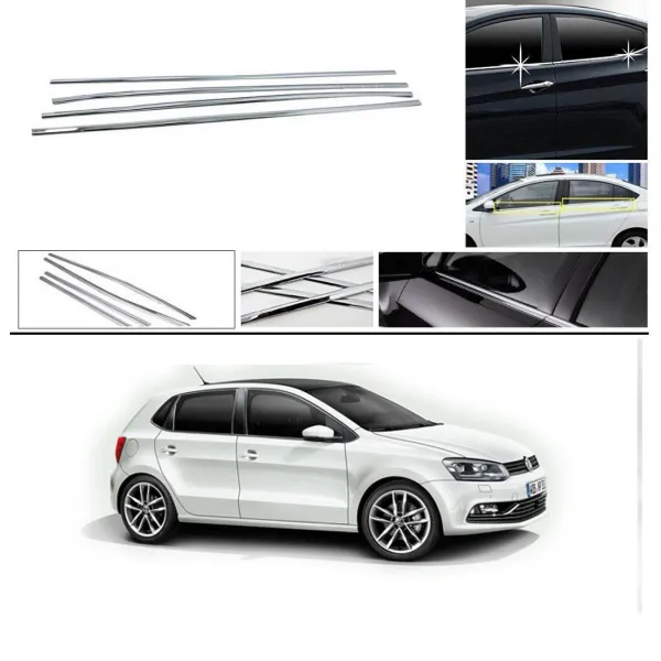 Volkswagen Polo Lower Window Chrome Garnish Trims (Set Of 4Pcs.)
