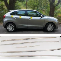 Maruti Suzuki Baleno 2015-2022 Lower Window Chrome Garnish Trims (Set Of 6Pcs.)