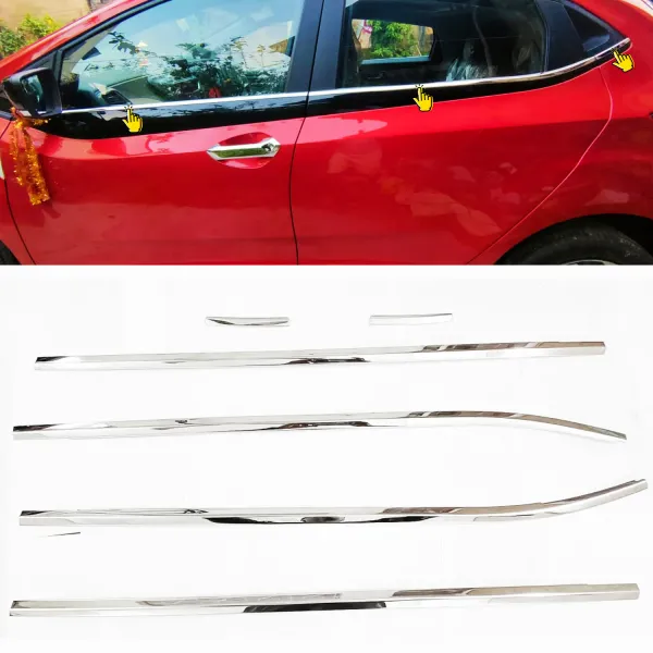 Cnleague Tata Altroz 2019 Onwards Lower Window Chrome Garnish Trims